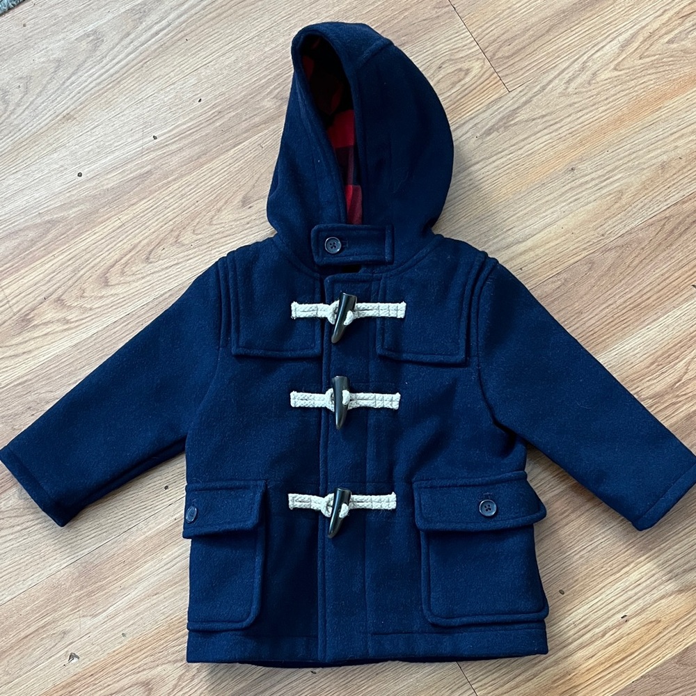 GAP Kids Navy Pea Coat with Toggle Closures
